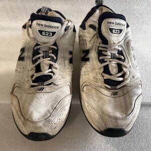 New Balance 623 White and Black Athletic Shoes